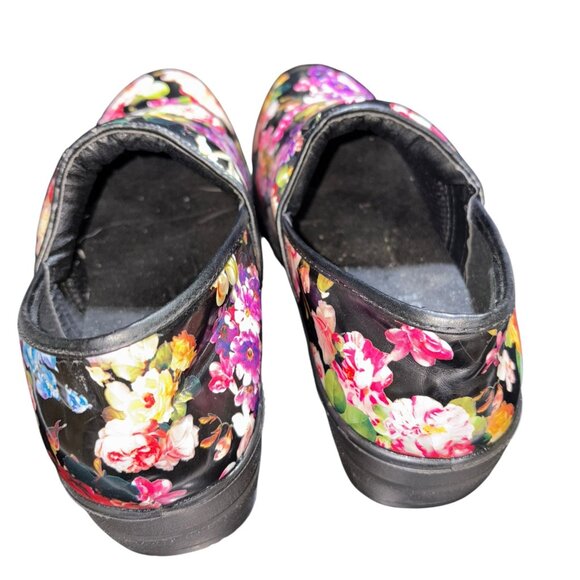 Comfort Trendz Black Floral Clogs Size 7 - Picture 6 of 12